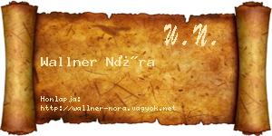 Wallner Nóra névjegykártya